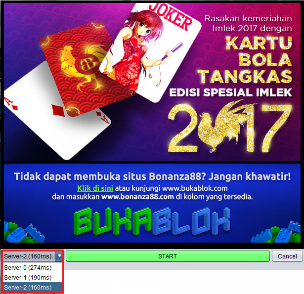 Screenshot permainan bola tangkas desktop Bonanza88 1